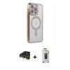MARSİLYAN™- iPhone 14 Pro Max Kılıf Zirve Doku Prime - Siyah Bilvis Hayalet Cam Ekran Koruyucu + Raze Metal Kamera Lens - GD