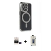 MARSİLYAN™- iPhone 14 Pro Max Kılıf Zirve Doku Prime - Siyah Bilvis Hayalet Cam Ekran Koruyucu + Bilvis Titan Kamera Lens - SH