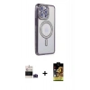 MARSİLYAN™- iPhone 14 Pro Max Kılıf Zirve Doku Prime - Siyah Buffer Cam Ekran Koruyucu + Bilvis Titan Kamera Lens - DNMR