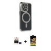 MARSİLYAN™- iPhone 14 Pro Max Kılıf Zirve Doku Prime - Siyah Buffer Cam Ekran Koruyucu + Bilvis Titan Kamera Lens - DNMR