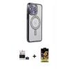 MARSİLYAN™- iPhone 14 Pro Max Kılıf Zirve Doku Prime - Siyah Buffer Cam Ekran Koruyucu + Bilvis Titan Kamera Lens - DNMR