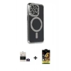 MARSİLYAN™- iPhone 14 Pro Max Kılıf Zirve Doku Prime - Siyah Buffer Cam Ekran Koruyucu + Bilvis Titan Kamera Lens - GD