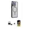 MARSİLYAN™- iPhone 14 Pro Max Kılıf Zirve Doku Prime - Siyah Buffer Cam Ekran Koruyucu + Bilvis Titan Kamera Lens - GD