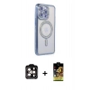 MARSİLYAN™- iPhone 14 Pro Max Kılıf Zirve Doku Prime - Siyah Buffer Cam Ekran Koruyucu + PVD Metal Kamera Lens - TU