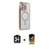 MARSİLYAN™- iPhone 14 Pro Max Kılıf Zirve Doku Prime - Siyah Buffer Cam Ekran Koruyucu + PVD Metal Kamera Lens - TU