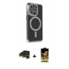 MARSİLYAN™- iPhone 14 Pro Max Kılıf Zirve Doku Prime - Siyah Buffer Cam Ekran Koruyucu + Raze Metal Kamera Lens - GD