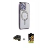 MARSİLYAN™- iPhone 14 Pro Max Kılıf Zirve Doku Prime - Siyah Buffer Cam Ekran Koruyucu + Raze Metal Kamera Lens - GD