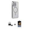 MARSİLYAN™- iPhone 14 Pro Max Kılıf Zirve Doku Prime - Siyah Buffer Hayalet Cam Ekran Koruyucu + Bilvis Titan Kamera Lens - GS