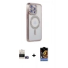MARSİLYAN™- iPhone 14 Pro Max Kılıf Zirve Doku Prime - Siyah Buffer Hayalet Cam Ekran Koruyucu + Bilvis Titan Kamera Lens - GS