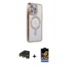 MARSİLYAN™- iPhone 14 Pro Max Kılıf Zirve Doku Prime - Siyah Buffer Hayalet Cam Ekran Koruyucu + Raze Metal Kamera Lens - GD