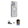 MARSİLYAN™- iPhone 14 Pro Max Kılıf Zirve Doku Prime - Siyah Buffer Hayalet Cam Ekran Koruyucu + Siyah Bilvis Titan Kamera Lens