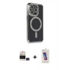 MARSİLYAN™- iPhone 14 Pro Max Kılıf Zirve Doku Prime - Siyah Joko 5D Cam + Bilvis Titan Kamera Lens - DNMR