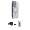MARSİLYAN™- iPhone 14 Pro Max Kılıf Zirve Doku Prime - Siyah Joko 5D Cam + Raze Metal Kamera Lens - GS