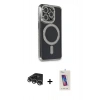 MARSİLYAN™- iPhone 14 Pro Max Kılıf Zirve Doku Prime - Siyah Joko 5D Cam + Raze Metal Kamera Lens - GS