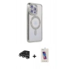 MARSİLYAN™- iPhone 14 Pro Max Kılıf Zirve Doku Prime - Siyah Joko 5D Cam + Raze Metal Kamera Lens - GS