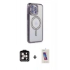 MARSİLYAN™- iPhone 14 Pro Max Kılıf Zirve Doku Prime - Siyah Joko 5D Cam + PVD Metal Kamera Lens - TU