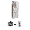 MARSİLYAN™- iPhone 14 Pro Max Kılıf Zirve Doku Prime - Siyah Joko 5D Cam + PVD Metal Kamera Lens - TU
