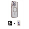 MARSİLYAN™- iPhone 14 Pro Max Kılıf Zirve Doku Prime - Siyah Joko 5D Cam + PVD Metal Kamera Lens - TU