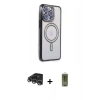 MARSİLYAN™- iPhone 14 Pro Max Kılıf Zirve Doku Prime - Siyah Joko Magic 5D Hayalet Cam + Raze Metal Kamera Lens - GS