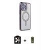 MARSİLYAN™- iPhone 14 Pro Max Kılıf Zirve Doku Prime - Siyah Joko Magic 5D Hayalet Cam + PVD Metal Kamera Lens - TU