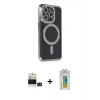 MARSİLYAN™- iPhone 14 Pro Max Kılıf Zirve Doku Prime - Siyah Polymer Nano Ekran Koruyucu + Bilvis Titan Kamera Lens - DNMR
