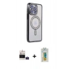 MARSİLYAN™- iPhone 14 Pro Max Kılıf Zirve Doku Prime - Siyah Polymer Nano Ekran Koruyucu + Bilvis Titan Kamera Lens - DNMR