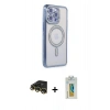 MARSİLYAN™- iPhone 14 Pro Max Kılıf Zirve Doku Prime - Siyah Polymer Nano Ekran Koruyucu + Raze Metal Kamera Lens - GD