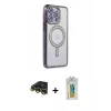 MARSİLYAN™- iPhone 14 Pro Max Kılıf Zirve Doku Prime - Siyah Polymer Nano Ekran Koruyucu + Raze Metal Kamera Lens - GD
