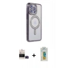 MARSİLYAN™- iPhone 14 Pro Max Kılıf Zirve Doku Prime - Siyah Polymer Nano Ekran Koruyucu + Bilvis Titan Kamera Lens - SH