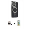 MARSİLYAN™- iPhone 14 Pro Max Kılıf Zirve Doku Prime - Siyah Polymer Nano Ekran Koruyucu + Bilvis Titan Kamera Lens - SH
