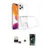 MARSİLYAN™- iPhone 14 Pro Max Kılıf Zirve Doku - Siyah 360 Mat Full Body Arka Koruyucu + Bilvis Titan Kamera Lens - GD