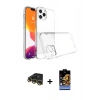 MARSİLYAN™- iPhone 14 Pro Max Kılıf Zirve Doku - Siyah Buffer Hayalet Cam Ekran Koruyucu + Raze Metal Kamera Lens - GD