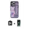 MARSİLYAN™- iPhone 14 Pro Max Kılıf Zirve Form Özel Seri - Şeffaf 360 Full Body Arka Koruyucu + PVD Metal Kamera Lens - TU
