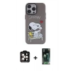 MARSİLYAN™- iPhone 14 Pro Max Kılıf Zirve Form Özel Seri - Şeffaf 360 Full Body Arka Koruyucu + PVD Metal Kamera Lens - TU