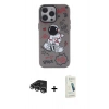 MARSİLYAN™- iPhone 14 Pro Max Kılıf Zirve Form Özel Seri - Şeffaf Pasifik Cam Ekran Koruyucu + Gümüş Raze Metal Kamera Lens