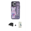 MARSİLYAN™- iPhone 14 Pro Max Kılıf Zirve Form Özel Seri - Şeffaf Pasifik Cam Ekran Koruyucu + Gümüş Raze Metal Kamera Lens