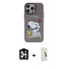 MARSİLYAN™- iPhone 14 Pro Max Kılıf Zirve Form Özel Seri - Şeffaf Pasifik Cam Ekran Koruyucu + PVD Metal Kamera Lens - TU