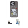 MARSİLYAN™- iPhone 14 Pro Max Kılıf Zirve Form Özel Seri - Şeffaf Royal Nano Ekran Koruyucu + Gümüş Bilvis Titan Kamera Lens