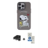MARSİLYAN™- iPhone 14 Pro Max Kılıf Zirve Form Özel Seri - Şeffaf Royal Nano Ekran Koruyucu + Gümüş Raze Metal Kamera Lens