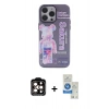 MARSİLYAN™- iPhone 14 Pro Max Kılıf Zirve Form Özel Seri - Şeffaf Royal Nano Ekran Koruyucu + PVD Metal Kamera Lens - TU