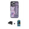 MARSİLYAN™- iPhone 14 Pro Max Kılıf Zirve Form Özel Seri - Siyah 18D Cam Ekran Koruyucu + Raze Metal Kamera Lens - GS