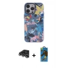 MARSİLYAN™- iPhone 14 Pro Max Kılıf Zirve Form Özel Seri - Siyah 18D Cam Ekran Koruyucu + Raze Metal Kamera Lens - GS