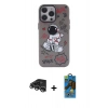 MARSİLYAN™- iPhone 14 Pro Max Kılıf Zirve Form Özel Seri - Siyah 18D Cam Ekran Koruyucu + Raze Metal Kamera Lens - GS