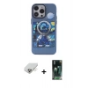 MARSİLYAN™- iPhone 14 Pro Max Kılıf Zirve Form Özel Seri - Siyah 360 Mat Full Body Arka Koruyucu + Band Metal Kamera Lens - GD