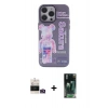MARSİLYAN™- iPhone 14 Pro Max Kılıf Zirve Form Özel Seri - Siyah 360 Mat Full Body Arka Koruyucu + Bilvis Titan Kamera Lens - GD