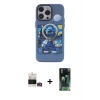 MARSİLYAN™- iPhone 14 Pro Max Kılıf Zirve Form Özel Seri - Siyah 360 Mat Full Body Arka Koruyucu + Bilvis Titan Kamera Lens - GD