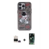 MARSİLYAN™- iPhone 14 Pro Max Kılıf Zirve Form Özel Seri - Siyah 360 Mat Full Body Arka Koruyucu + Bilvis Titan Kamera Lens - GD