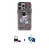 MARSİLYAN™- iPhone 14 Pro Max Kılıf Zirve Form Özel Seri - Siyah 3D Antistatik Cam Ekran Koruyucu + Bilvis Titan Kamera Lens - SH