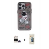 MARSİLYAN™- iPhone 14 Pro Max Kılıf Zirve Form Özel Seri - Siyah 6D Mat Seramik Hayalet Nano Ekran Koruyucu + Derin Mor Bilvis Titan Kamera Lens