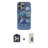 MARSİLYAN™- iPhone 14 Pro Max Kılıf Zirve Form Özel Seri - Siyah 6D Mat Seramik Hayalet Nano Ekran Koruyucu + PVD Metal Kamera Lens - TU